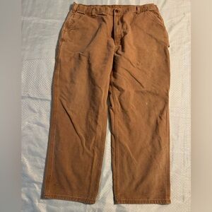 Carhartt B11 BRN 28x30 Duck Work Pants 42x32(actual 42x30.5).